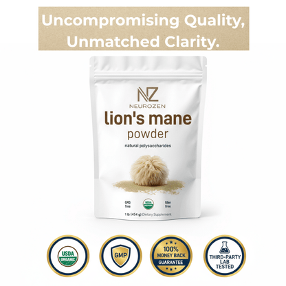 Restore Clarity, Ignite Performance with NeuroZen™ Lion’s Mane.