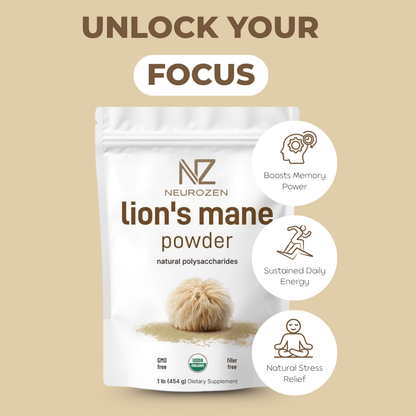 Restore Clarity, Ignite Performance with NeuroZen™ Lion’s Mane.