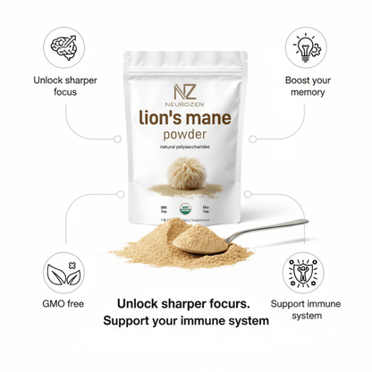 Restore Clarity, Ignite Performance with NeuroZen™ Lion’s Mane.